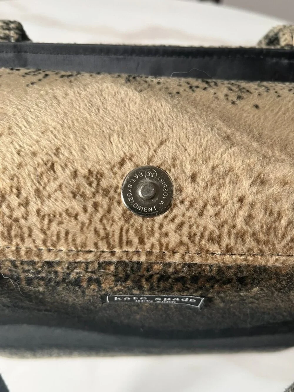Kate Spade Vintage Mohair Chevron Sam Tote Bag 90s Y2K RARE